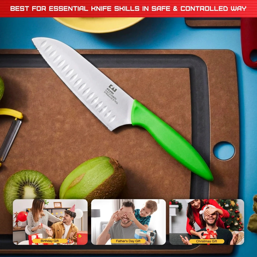Kershaw AB5090 “My First Chef’s” Fixed Blade Knife – Safe, Smart Kitchen Learning by Kershaw