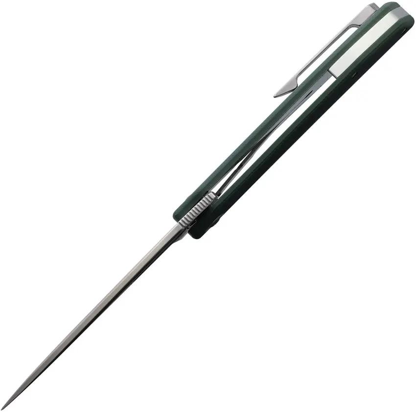 Luft Concepts BXTR Linerlock OD G10 FA-201 - D2 Tool Steel Satin Blade With Extended Tang And Thumb Pull by Luft Concepts