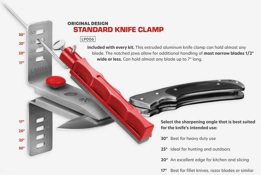 Lansky Knife Clamp LP006 for Sharpening Kits with Precision Angle Selector and Flip Over Clamp For Knife Enthusiasts by Lansky