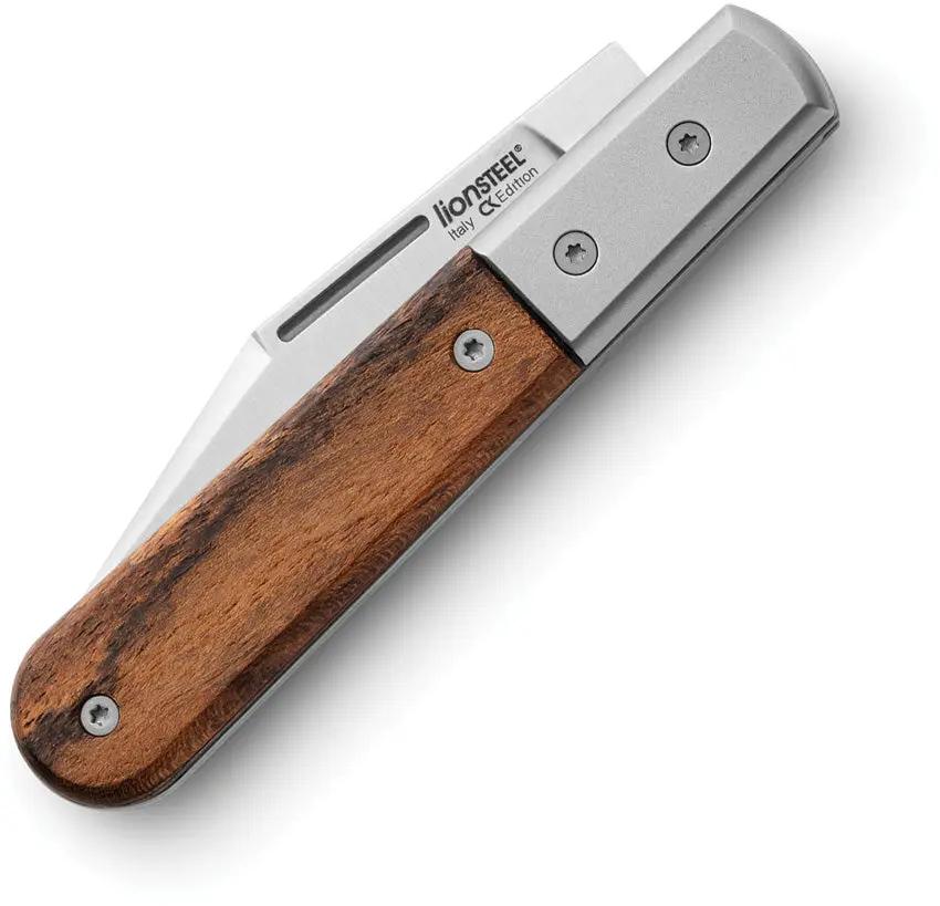 LionSteel Barlow Shuffler Santos CK0112 Premium EDC Knife With M390 Satin Blade And Santos Wood Handle by LionSTEEL
