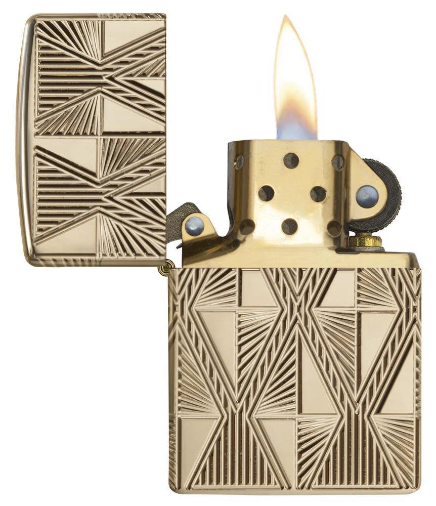 Zippo Armor® Luxury Diamond High Polish Gold Plate Windproof Lighter by Zippo