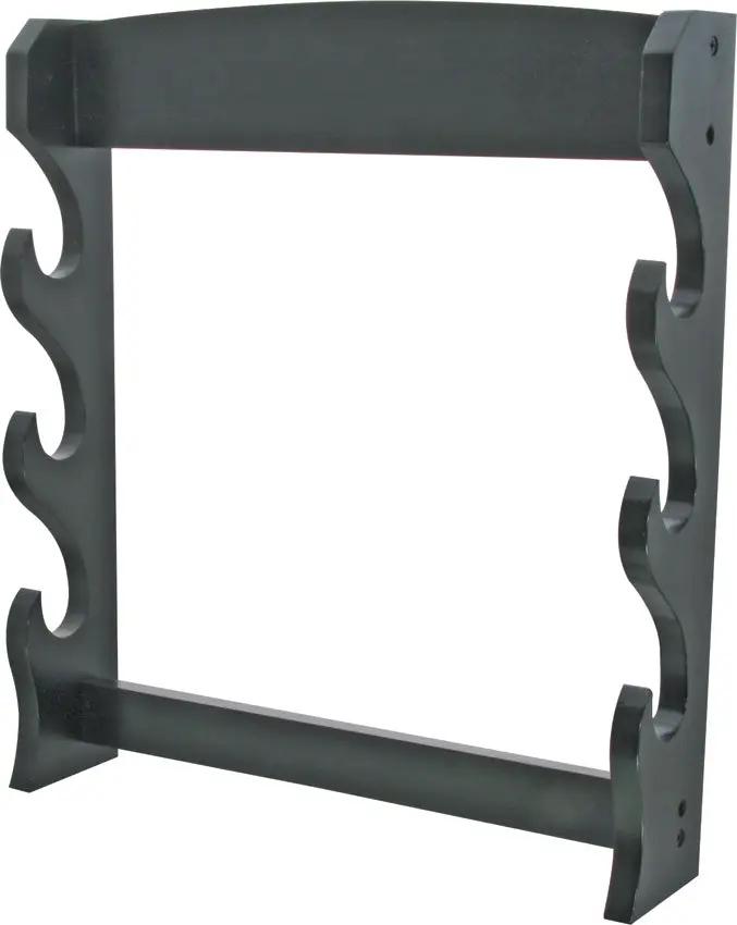 Miscellaneous 3 Tier Wall Display - Black Wood Finish Holds Three Swords With Mounting Hardware by Miscellaneous