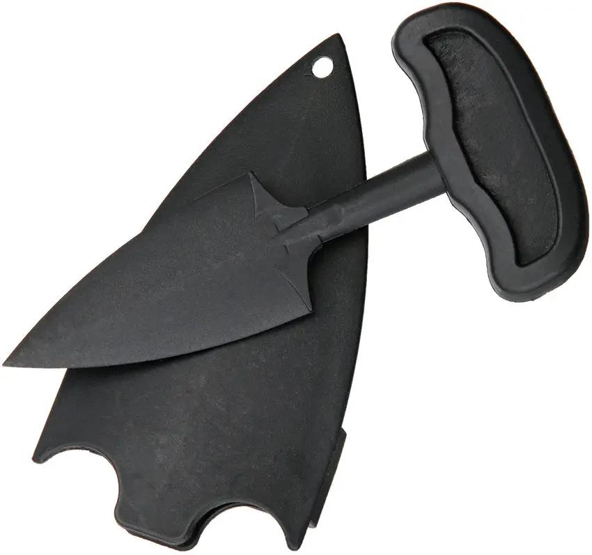 Unbranded T-Handle Push Dagger MIL1053 - One Piece Black Polycarbonate Construction, Fingergrooved Handle, Belt Sheath by Miscellaneous