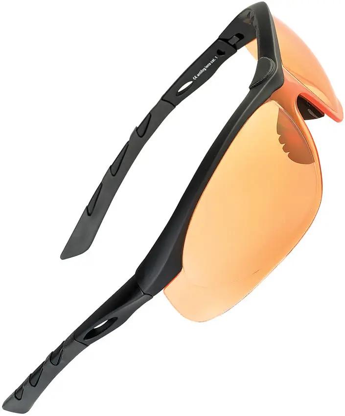 Swisseye Black Lancer Sunglasses - Anti Fog Coated Non Polarized Orange Polycarbonate Lenses With Rubber Frame by Miscellaneous
