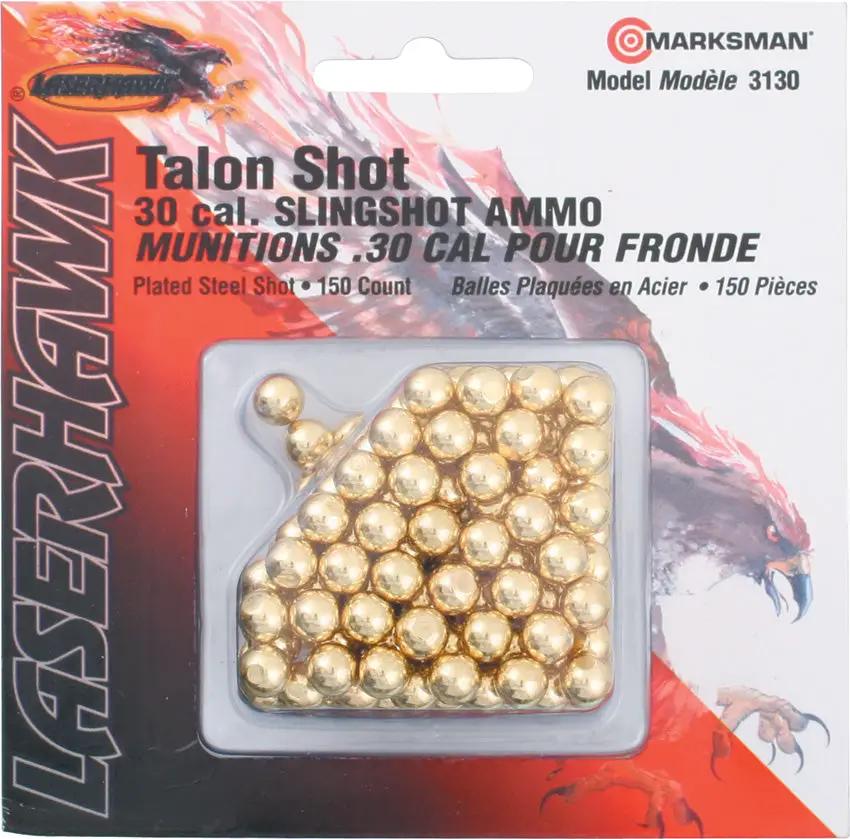 Marksman Laserhawk Talon Shot 3130 Plated Steel Slingshot Ammo 150 Count Hang Packaged by Marksman