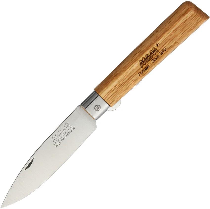 MAM Linerlock Drop Point Oak 2136 SILVER RING W/BOX by MAM