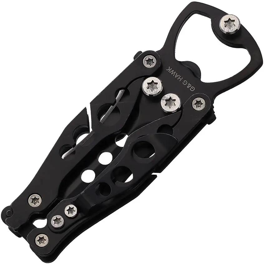 Mantis Bottleneck Butterfly Black BK-2A - Wicked Dual Tip Blade, Patented Latch Lock, Keychain Bottle Opener by Mantis