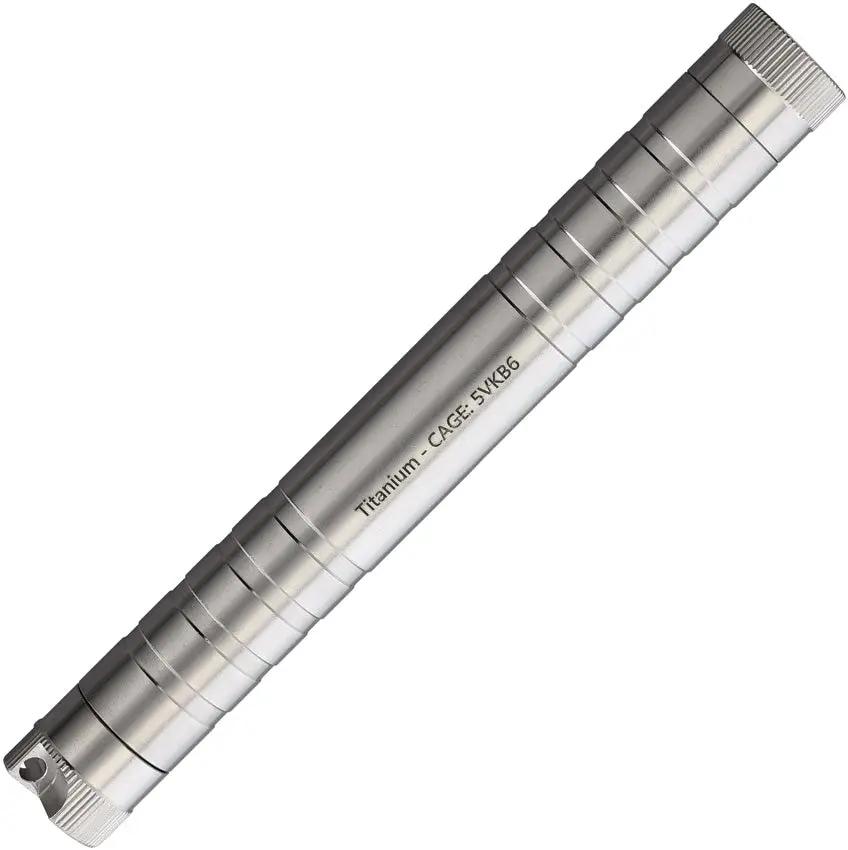 Maratac Tube-A-Ton Titanium - Rugged Titanium Utility Tube Case For Two AA Batteries With Seal Lid by Maratac