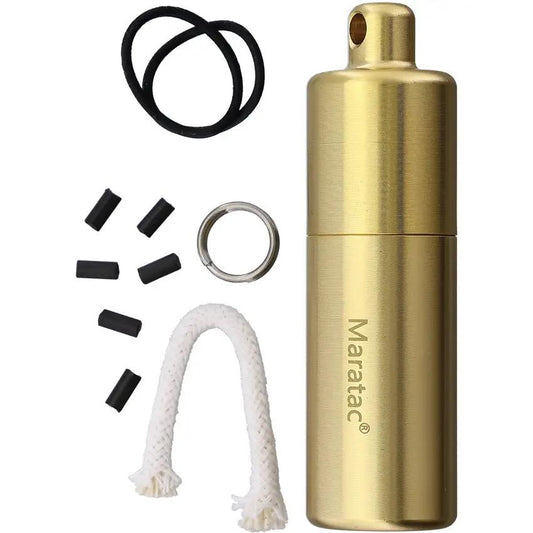 Maratac Peanut XL Lighter Brass A45 - Emergency Candle And Waterproof Capsule, 15 Minute Burn Time by Maratac