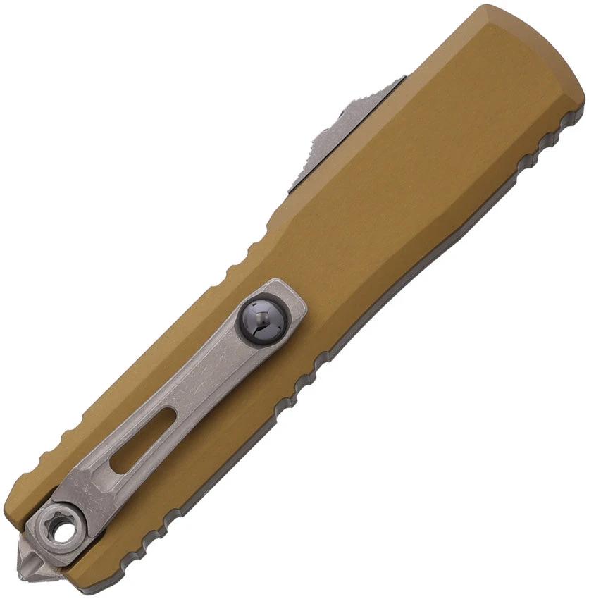 Microtech Ultratech Auto OTF Gen IV D E Knife Partially Serrated Apocalyptic Finish M390 Blade For Tactical Enthusiasts by Microtech