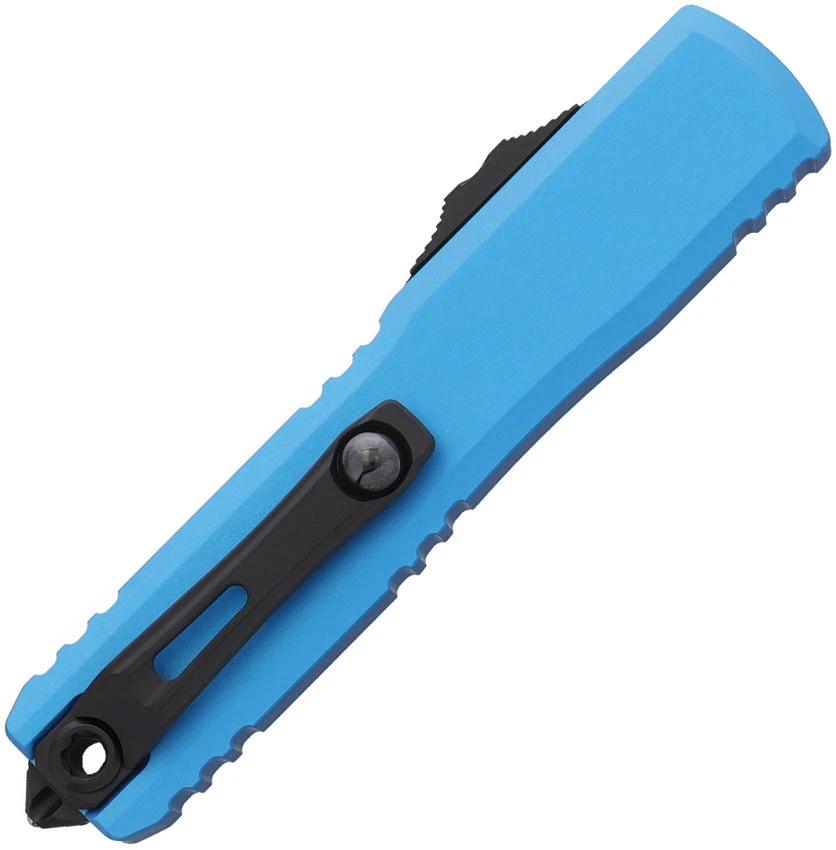 Microtech Auto Ultratech OTF Knife With Bohler M390MK Blade Blue Aluminum Handle Glass Breaker For EDC Enthusiasts by Microtech