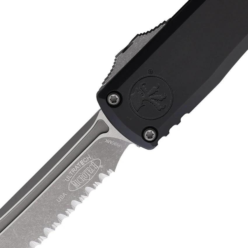 Microtech Auto Ultratech Gen III ZBP OTF Knife For Tactical Pros Automatic Opening Dual Fuel Drive M390 Serrated Tanto by Microtech