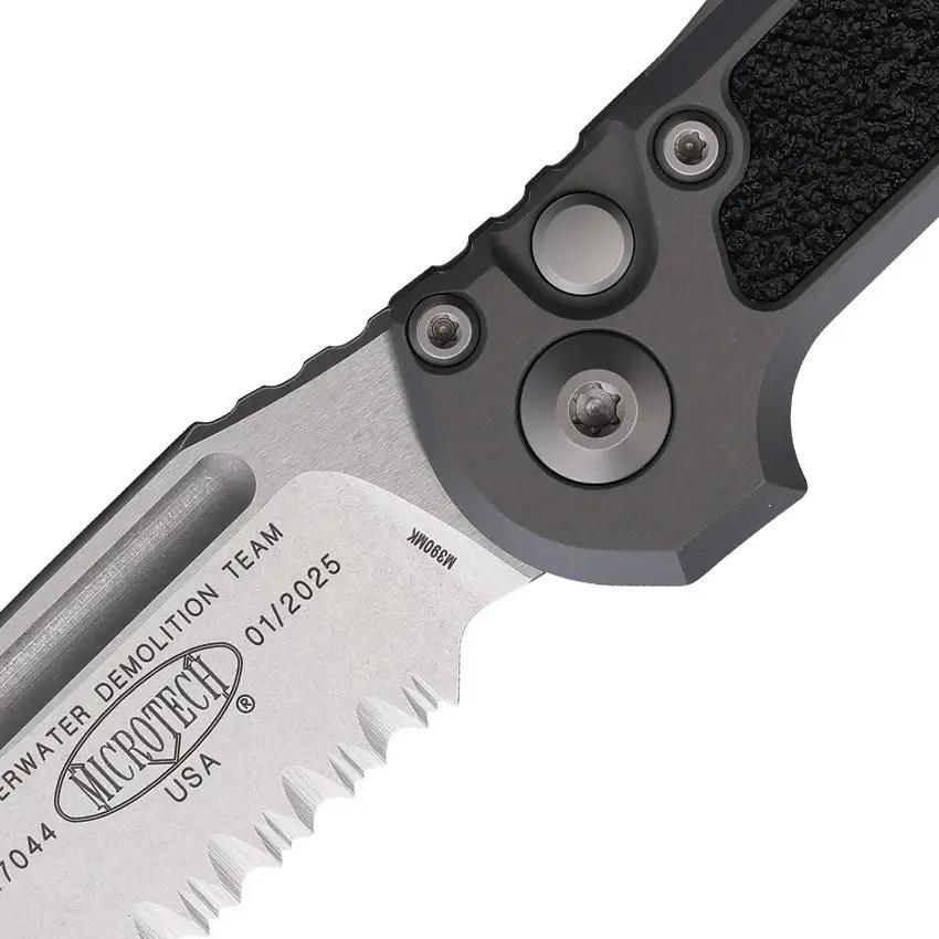 Microtech Auto LUDT Gen III Knife Automatic Opening 3.5 Inch M390MK Blade 4.5 Inch Closed Black Aluminum EDC by Microtech