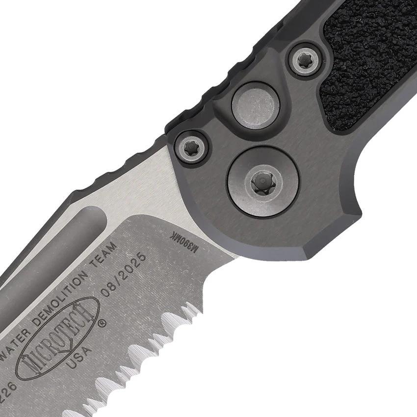 Microtech Auto LUDT Gen III Button Lock Knife Automatic Opening 4.5in Closed 3.5in M390 Serrated Tanto For Tactical by Microtech