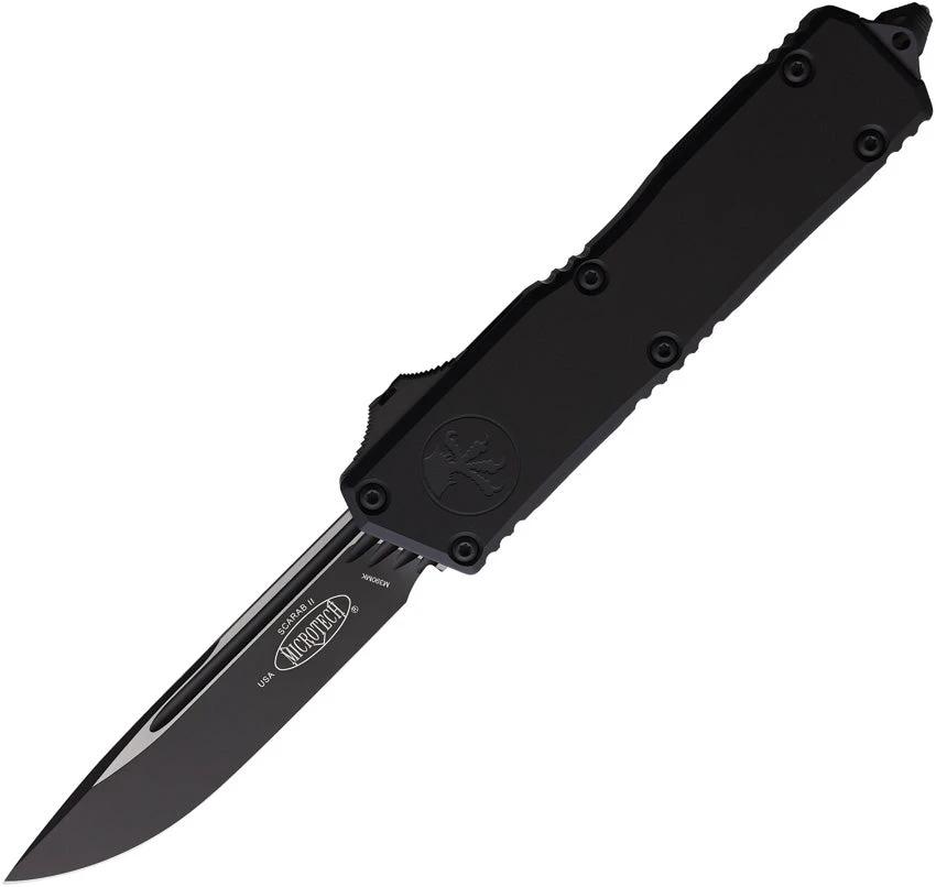 Microtech Auto Scarab II Gen III Executive EDC Knife With M390MK Blade And Black Aluminum Handle by Microtech