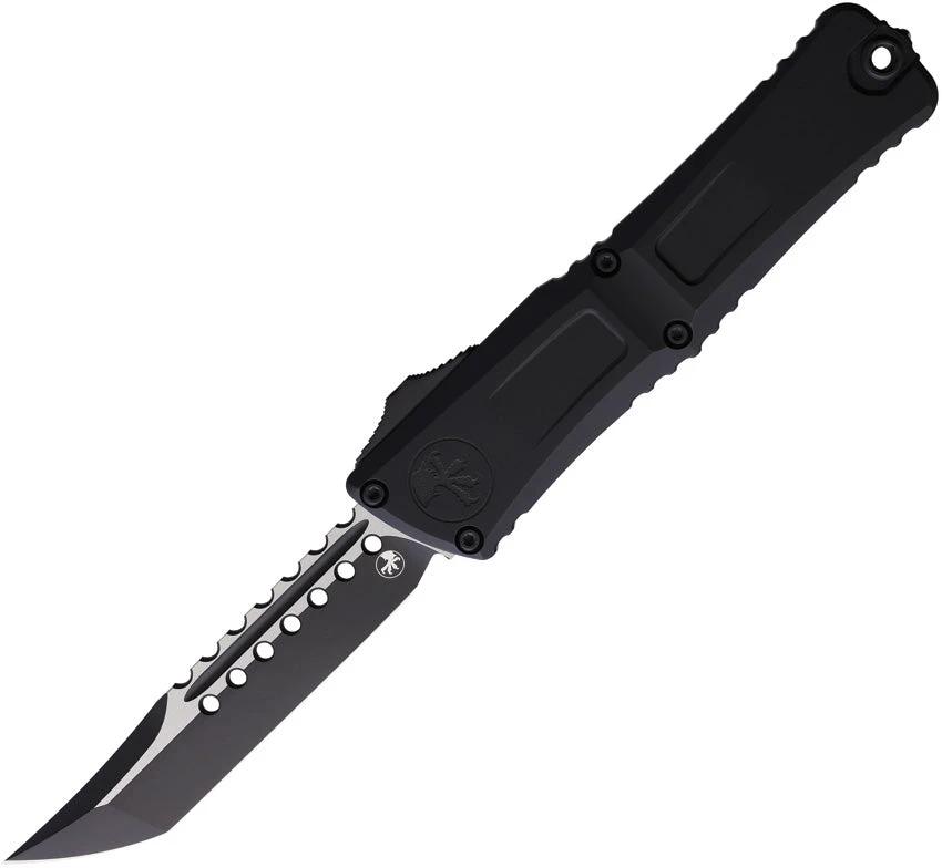 Microtech Auto Combat Troodon Hellhound 1219-1TS Auto Opening Tactical Knife Two Tone Steel Tanto For EDC Enthusiasts by Microtech
