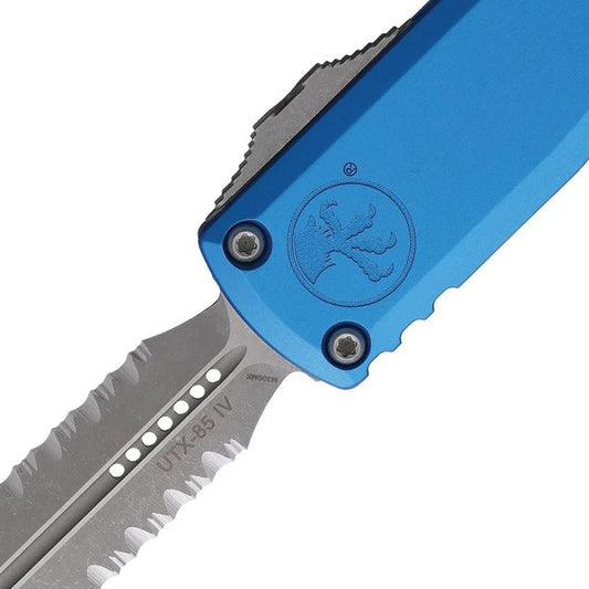 Microtech UTX-85 Auto OTF Knife Gen IV Double-Edge Blade Apocalyptic Finish For EDC Enthusiasts by Microtech