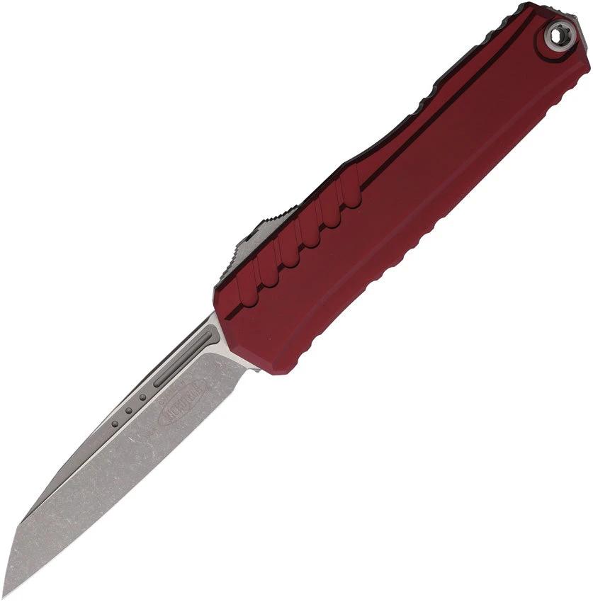 Microtech Auto Cypher II OTF Knife Automatic Opening Merlot Aluminum Handle Elite EDC Enthusiasts