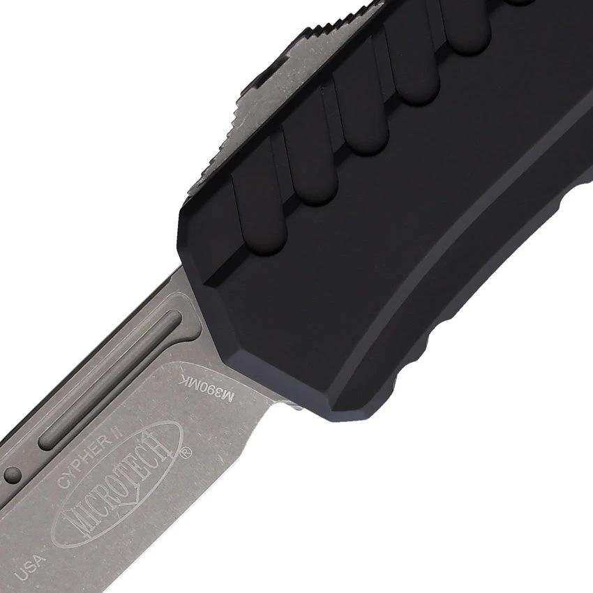 Microtech Auto Cypher II OTF Knife 124110AP Apocalyptic Finish Wharncliffe Blade For Tactical EDC by Microtech