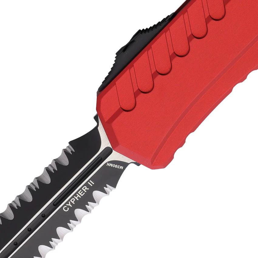 Microtech Auto Cypher II Double Edge OTF Knife Red For Pros by Microtech