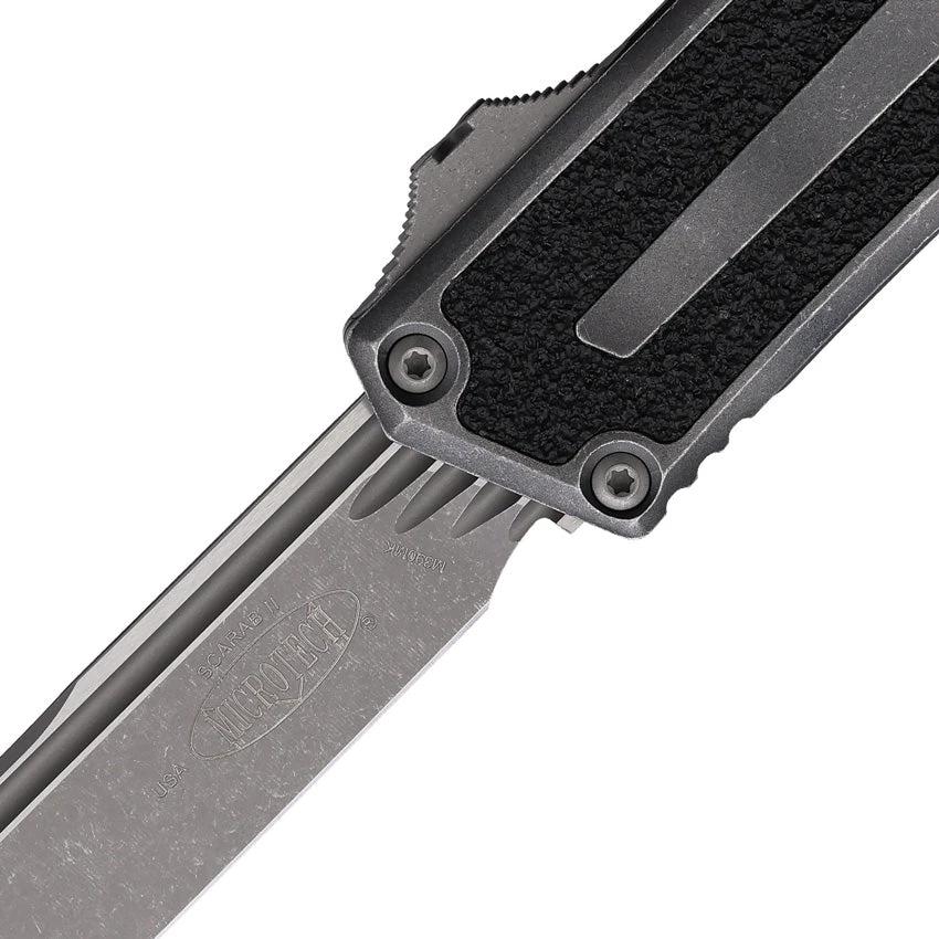 Microtech Scarab II OTF Auto Knife Premium For Tactical Enthusiasts With Bohler M390 Blade Glass Breaker by Microtech