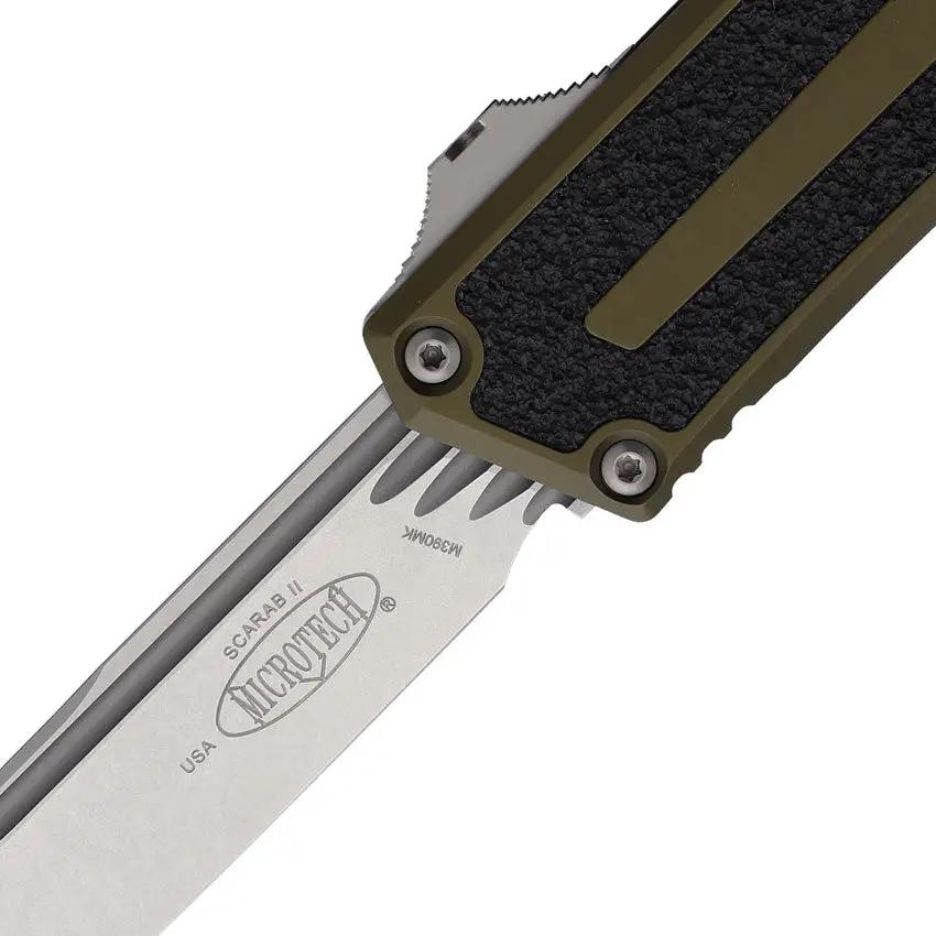 Microtech Scarab II Auto OTF Knife Gen III 1278-10OD Glass Breaker M390 Blade For Tactical Enthusiasts by Microtech