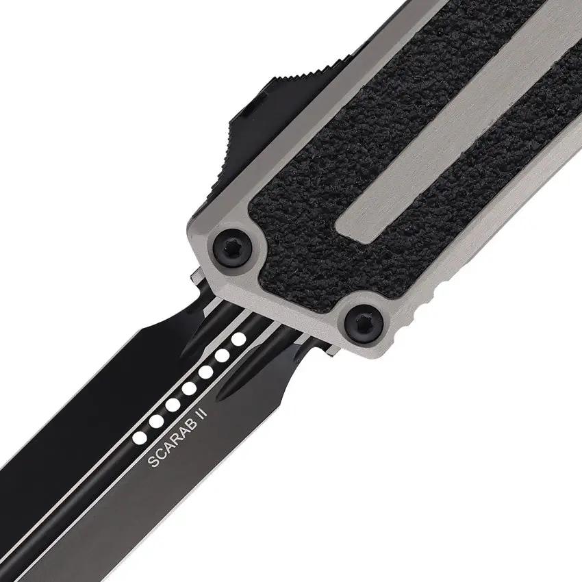 Microtech Scarab II OTF Auto DE Gen III 1280 1NC Premium Dual Tone Dagger Blade Pocket Clip For Tactical Enthusiasts by Microtech