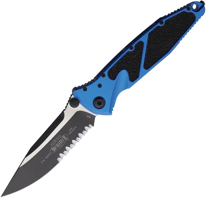 Microtech Socom Elite S\E Linerlock Blue 160-2BL by Microtech