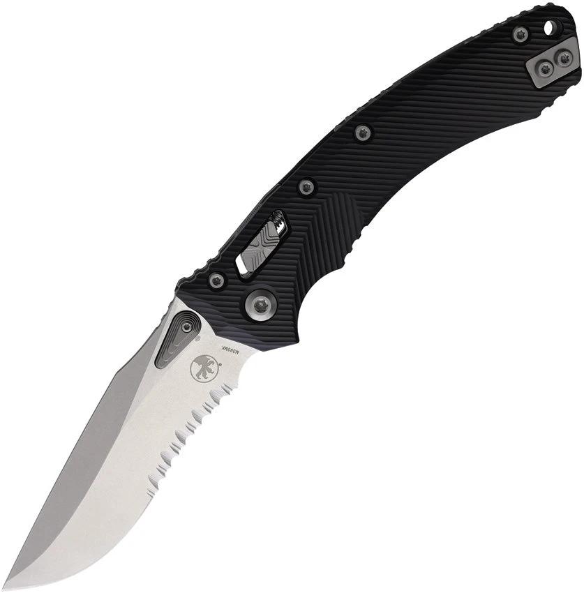 Microtech Amphibian SE Ram Lok Stonewash 137RL 11FL Partial Serrated M390MK Tactical Knife For Collectors by Microtech