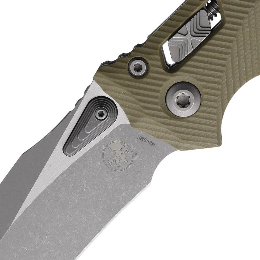Microtech Amphibian SE RamLok OD Green Knife With Apocalyptic M390 Blade And G10 Handle For EDC Enthusiasts by Microtech
