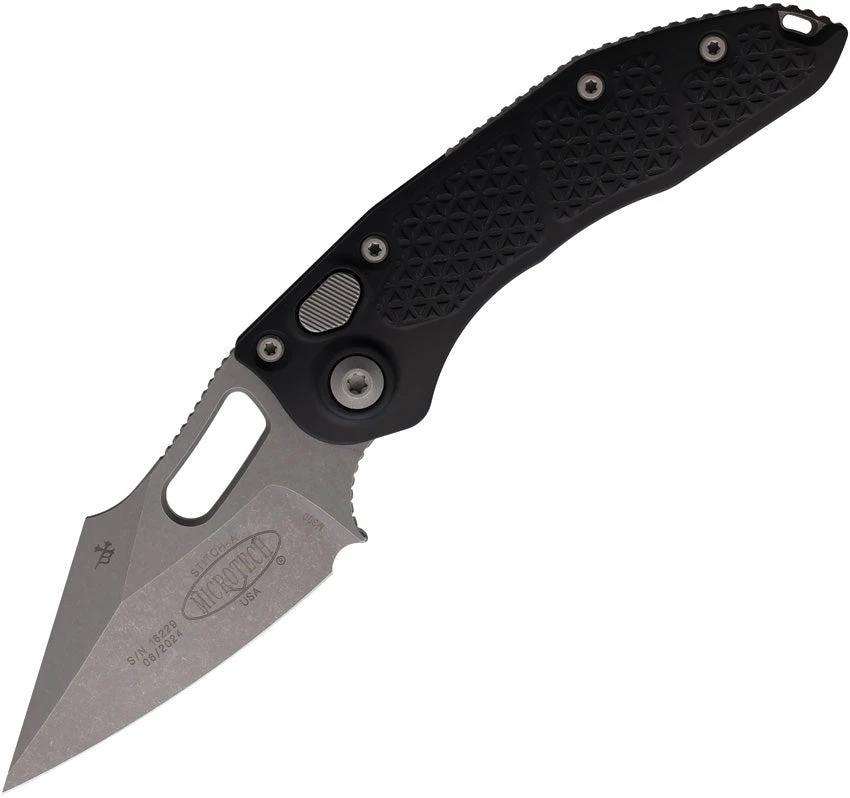 Microtech Auto Stitch SE Button Lock Knife Wharncliffe Blade Premium Apocalyptic Finish For Tactical Enthusiasts