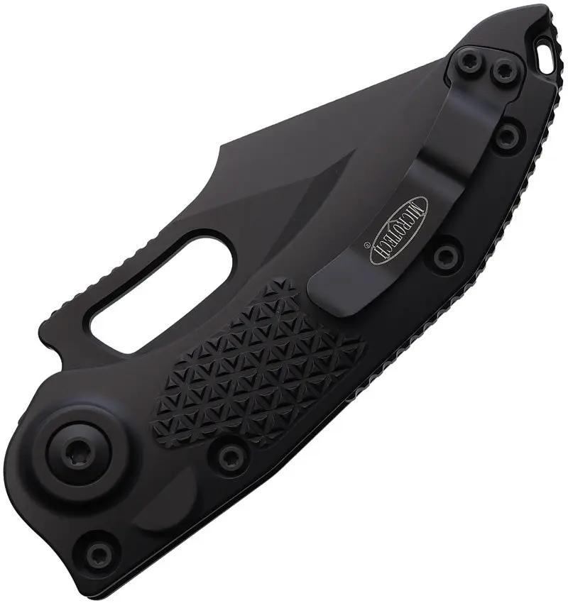 Microtech Auto Stitch SE Button Lock Knife With Automatic Opening 5in Closed 3.75in Black Steel Blade EDC by Microtech