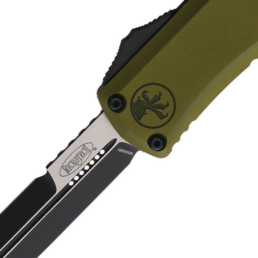 Microtech Hera II Mini OTF Automatic Knife OD Green Aluminum Handle Bayonet Blade Glass Breaker For Tactical EDC by Microtech