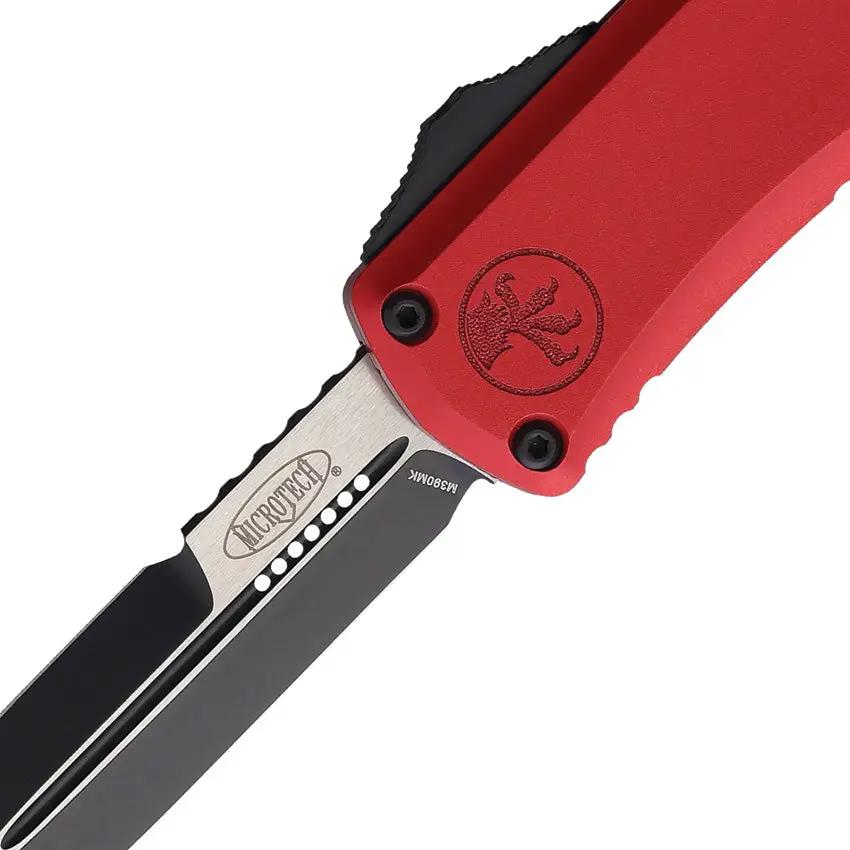 Microtech Auto Hera II OTF Mini Bayonet Knife For Tactical EDC Enthusiasts 3in M390 Red Aluminum by Microtech
