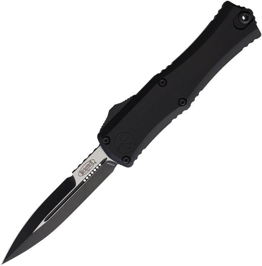 Microtech Auto Hera II OTF Knife Automatic Opening M390MK Blade Black Aluminum Handle For EDC Enthusiasts