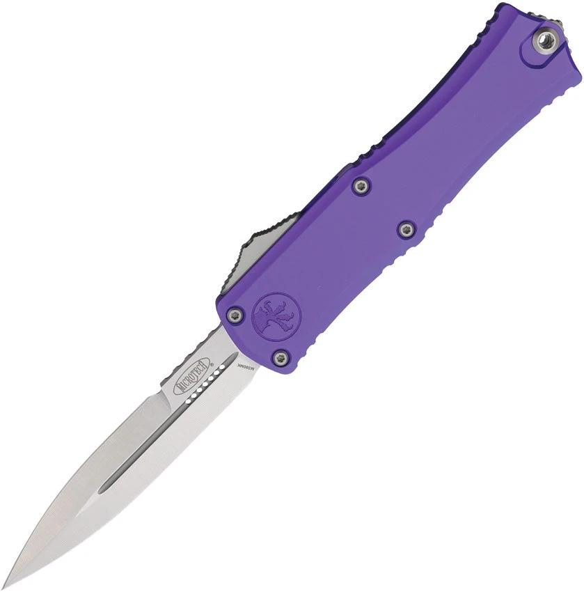 Microtech Auto Hera II OTF Purple 1701M4PU Automatic Knife for EDC Enthusiasts with Glass Breaker