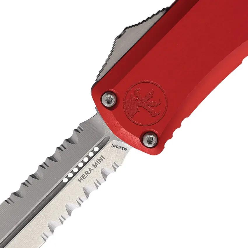 Microtech Hera II OTF Auto Knife With M390MK Dagger Blade Red Aluminum Handle For EDC Enthusiasts by Microtech