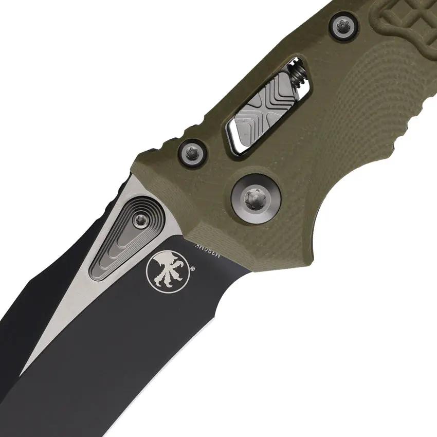 Microtech Amphibian Ram Lok OD Knife With Premium M390MK Blade G10 OD Green Handle EDC Tactical by Microtech