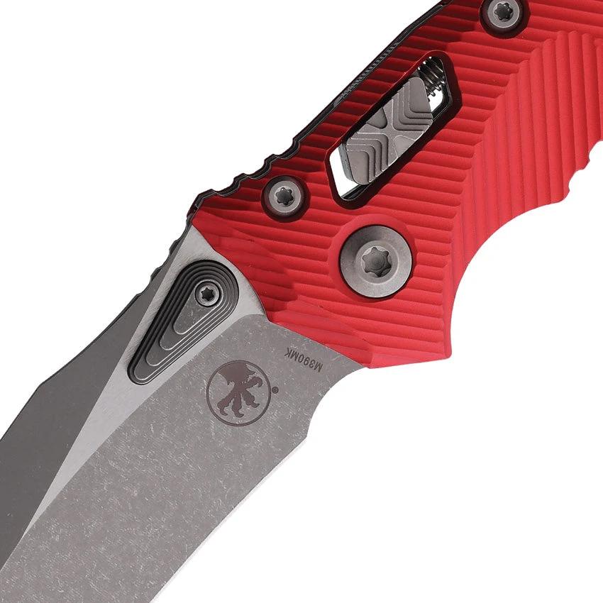 Microtech Amphibian SE Ram Lok Folding Knife 4in M390 Blade Premium Red Aluminum For EDC Enthusiasts by Microtech