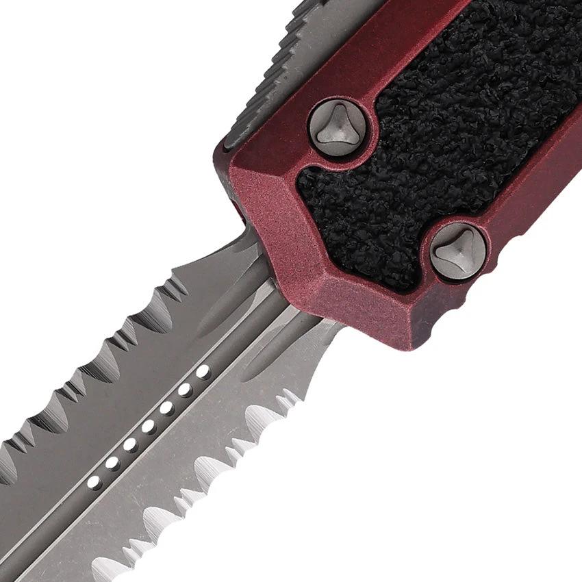 Microtech Auto Makora Double Edge OTF Knife Apocalyptic Red Finish For EDC Enthusiasts by Microtech