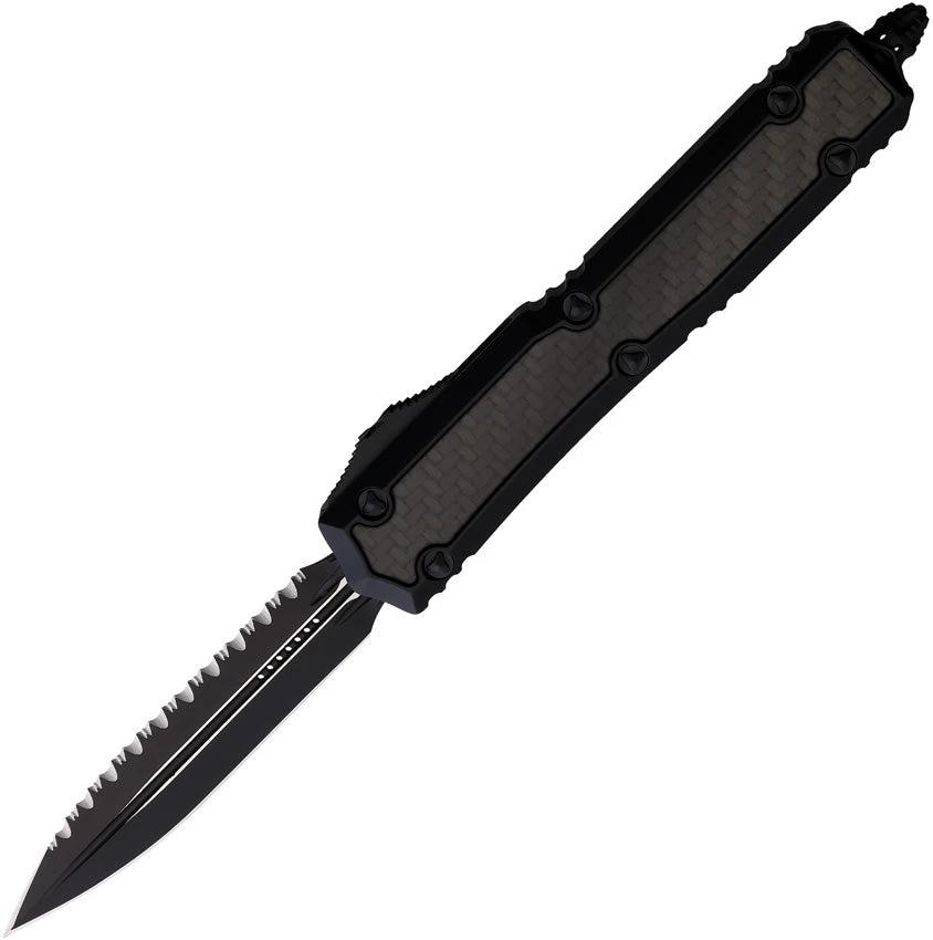 Microtech Auto Makora D E OTF Knife Black Cerakote Serrated Dagger Blade Signature Series For Collectors by Microtech