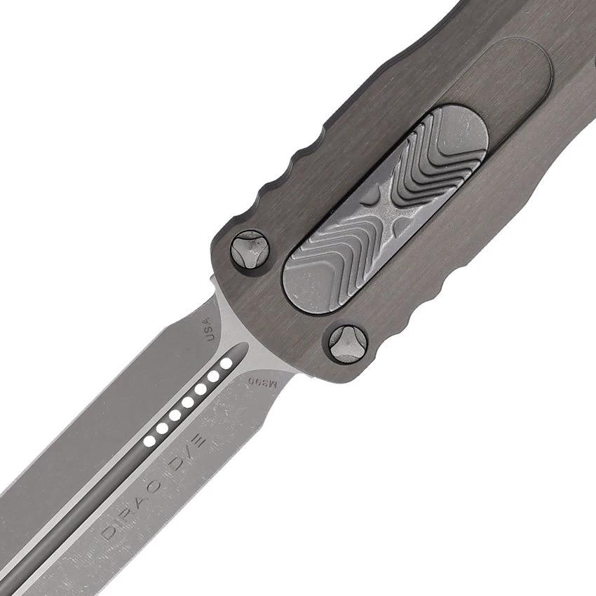 Microtech Auto Dirac D E OTF Dagger 3 Inch Double Edge Blade Automatic Opening Apocalyptic Finish 22510APNC For EDC Fans by Microtech