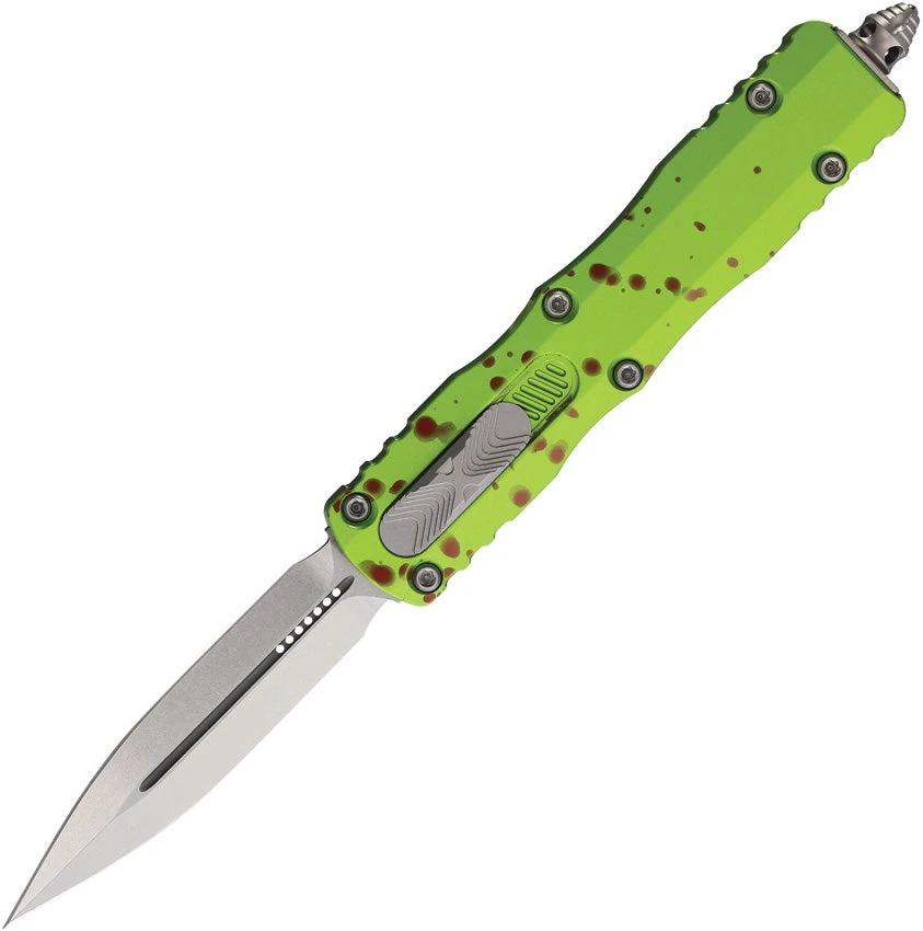 Microtech Auto Dirac Dual Edge OTF Knife With Zombie Tech Handle Glass Breaker For EDC Enthusiasts by Microtech