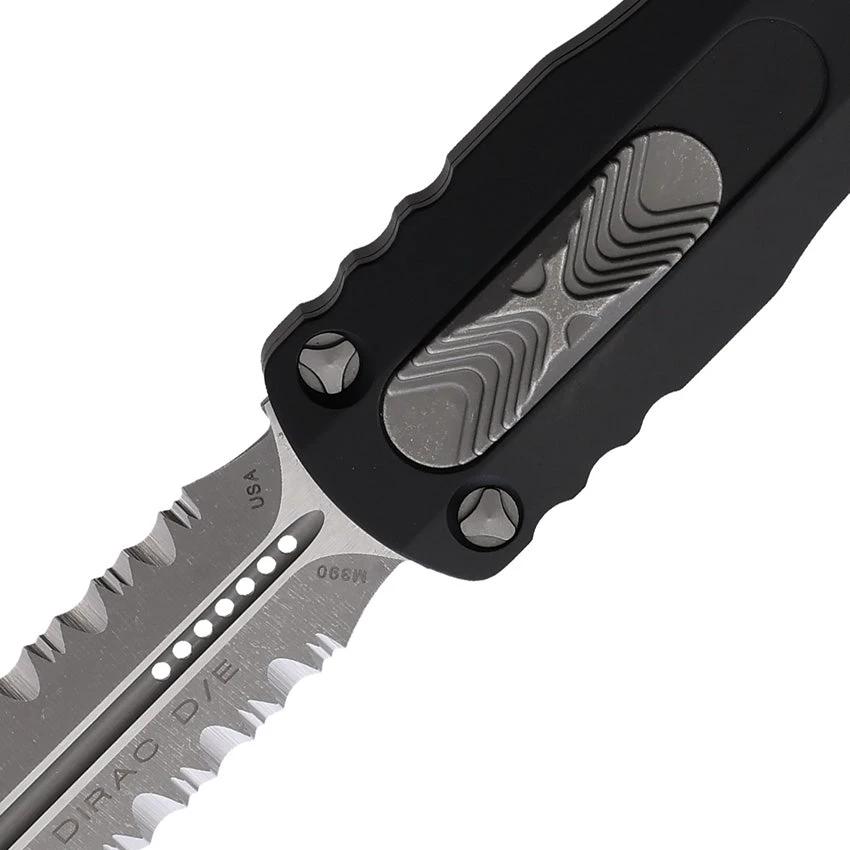 Microtech Auto Dirac Knife For Collectors With Automatic Opening Apocalyptic Finish M390 Blade Glass Breaker by Microtech