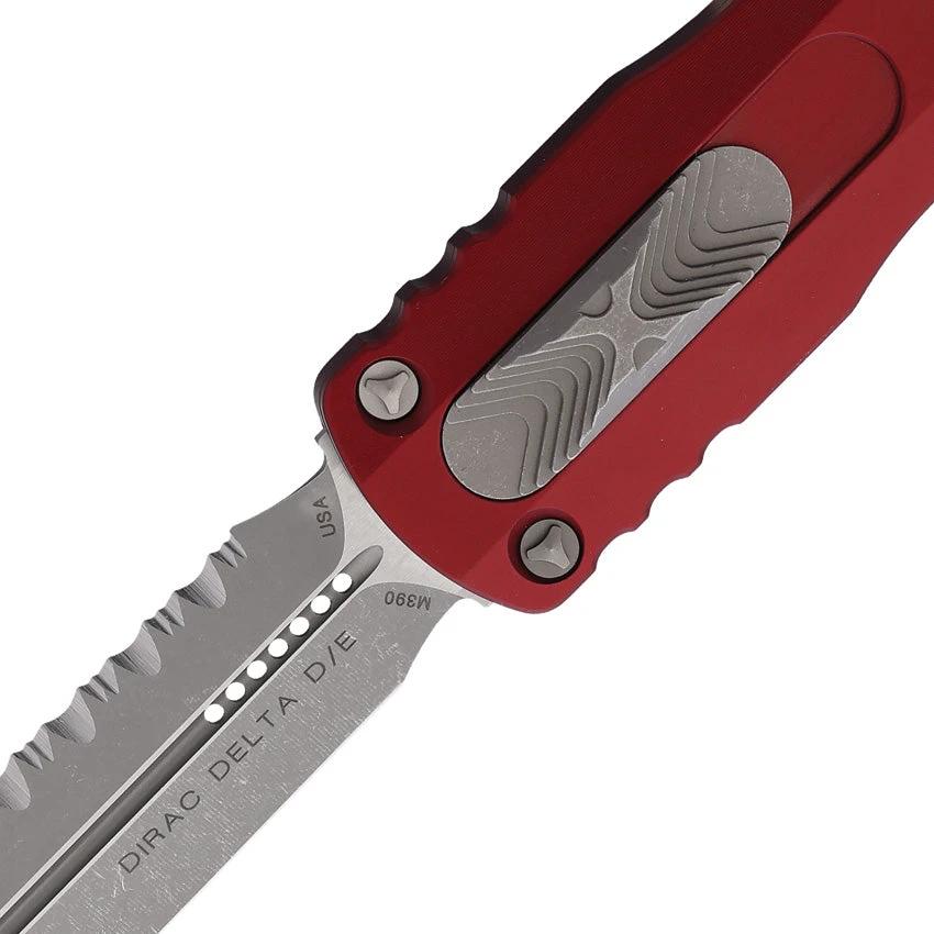 Microtech Auto OTF Dirac Delta D E Knife 22712APMR Apocalyptic M390 Blade Merlot Aluminum For Knife Enthusiasts by Microtech