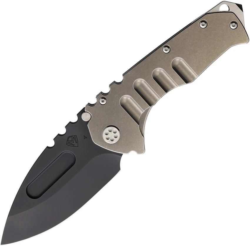 Medford Praetorian T Framelock DP MK0124PD-01TM-TSCS - S45VN Black DLC Drop Point Blade With Titanium Handle
