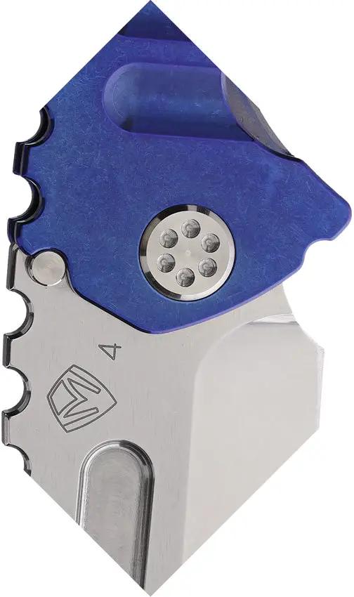 Medford Genesis T Framelock Knife - Blue Anodized Titanium Handle S45VN Drop Point Blade by Medford