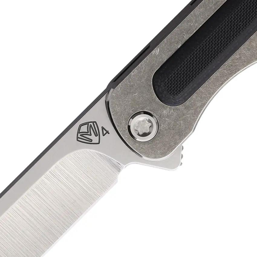 Medford The T-Bone Framelock Tumbl Knife - S45VN Drop Point Blade With Tumbled Titanium Handle by Medford