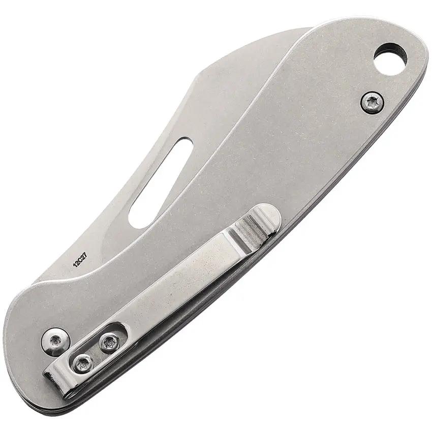 MecArmy Folder EK3R SW - Stonewashed 12C27 Sandvik Stainless Blade, Lanyard Hole And Thumb Pull by MecArmy