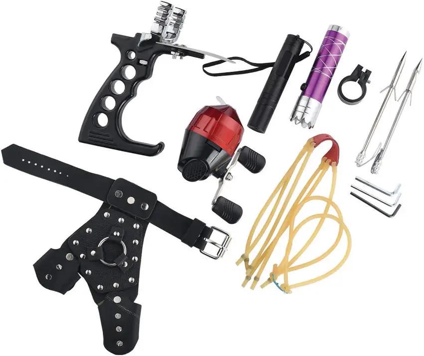 Mavik Gear F Ballista04 Fishing Slingshot FSS04 - Ergonomic No Slip Grip With Leather Bands And Rubber Bands by Mavik Gear